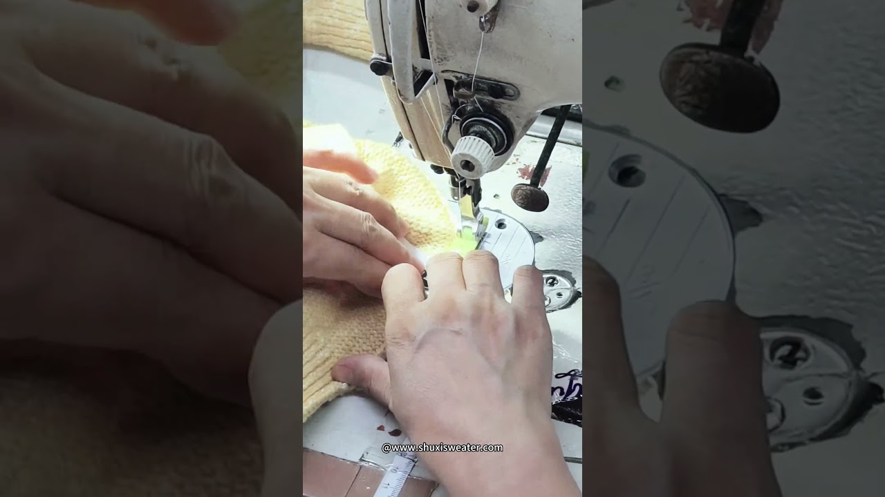 Sewing Wash Care Labels: Precision in Knitwear Manufacturing  #sweater #sewing #zipping #fashion#diy