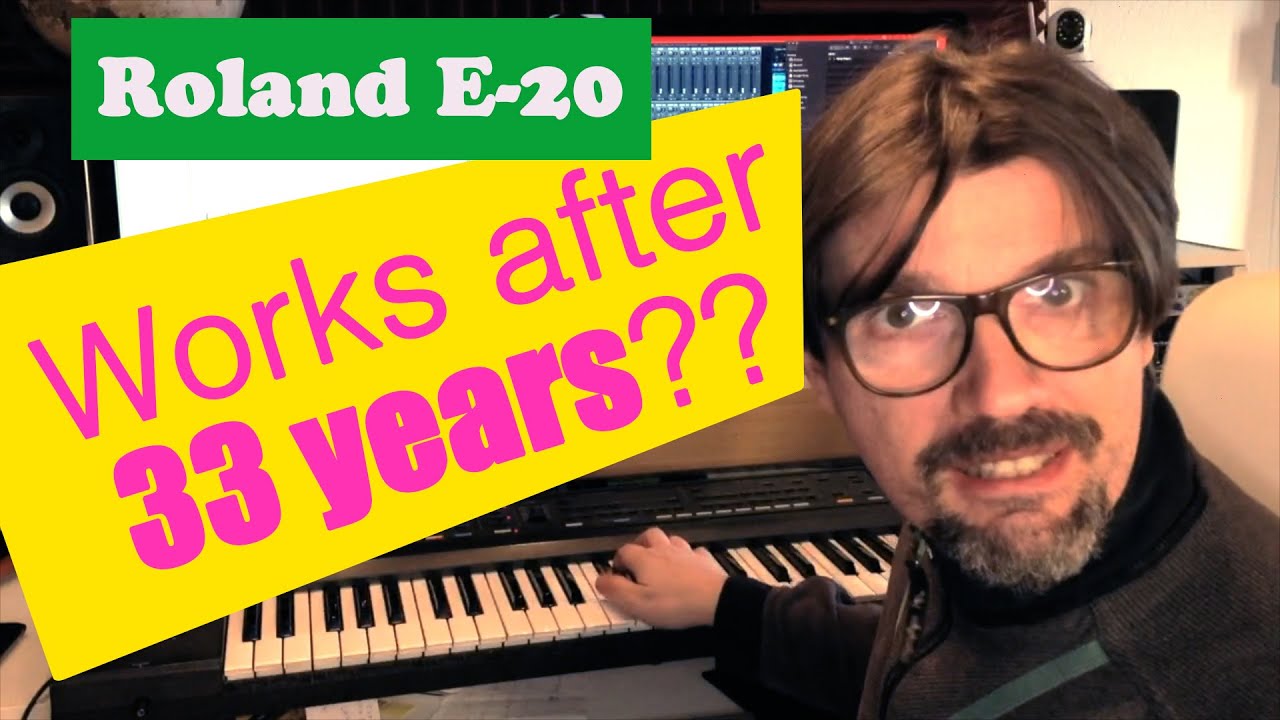 Синтезатор Roland E 20 работает после 33 лет? // Живое выступление