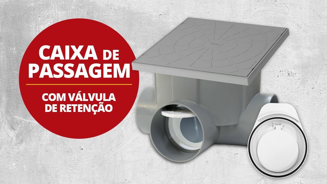 Caixa de Passagem e Inspeção de Esgoto com Válvula de Retenção