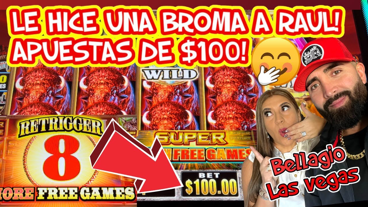 💰 APUESTAS DE $100 😱  LE HICE UNA BROMA A RAUL EN EL CASINO DE BELLAGIO LAS VEGAS !!
