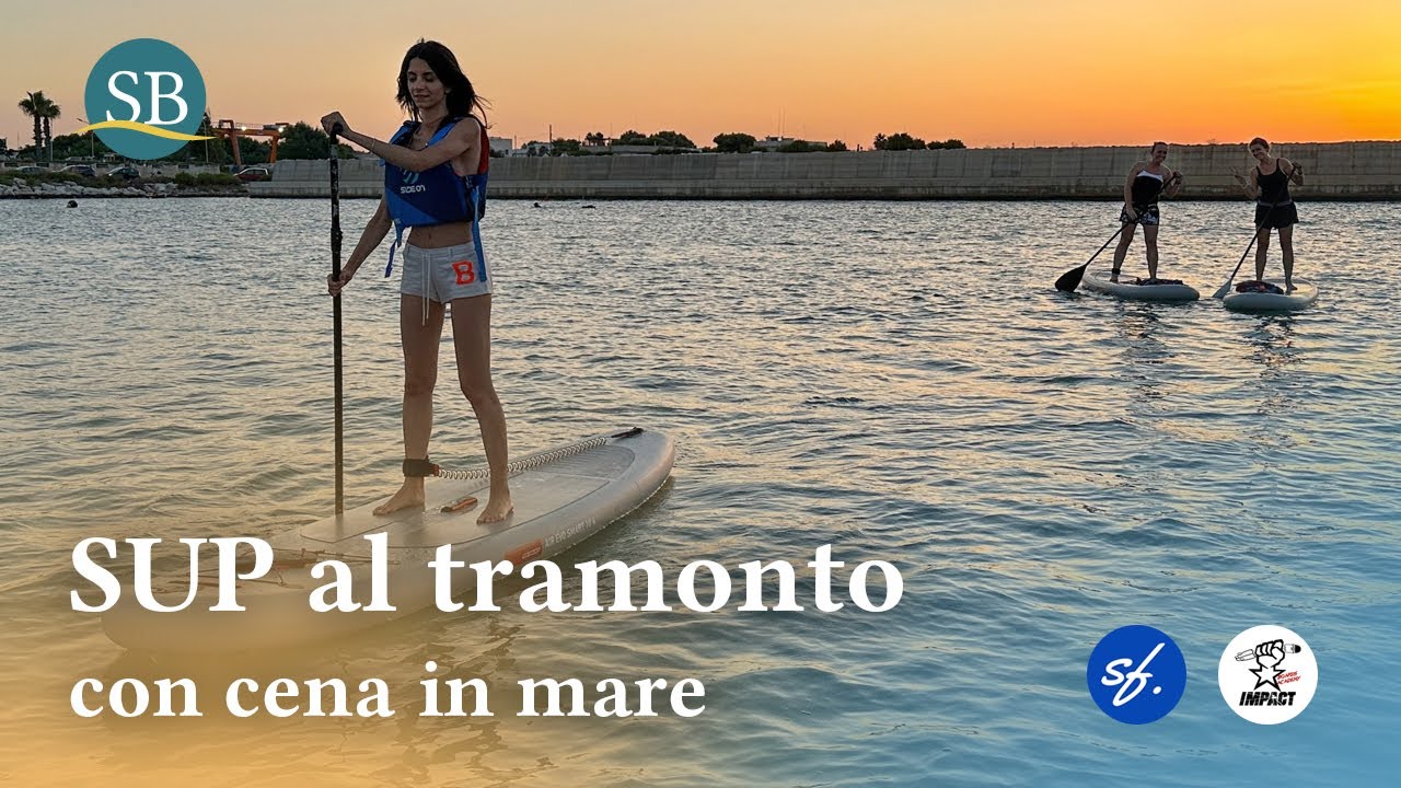 Escursione in SUP al tramonto a Bari con Cena in Mare – Puglia