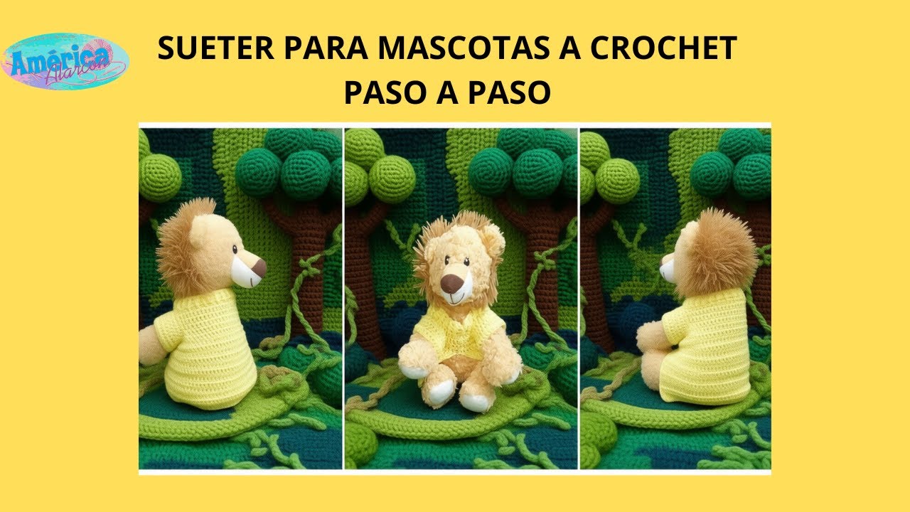 SUETER PARA MASCOTAS A CROCHET