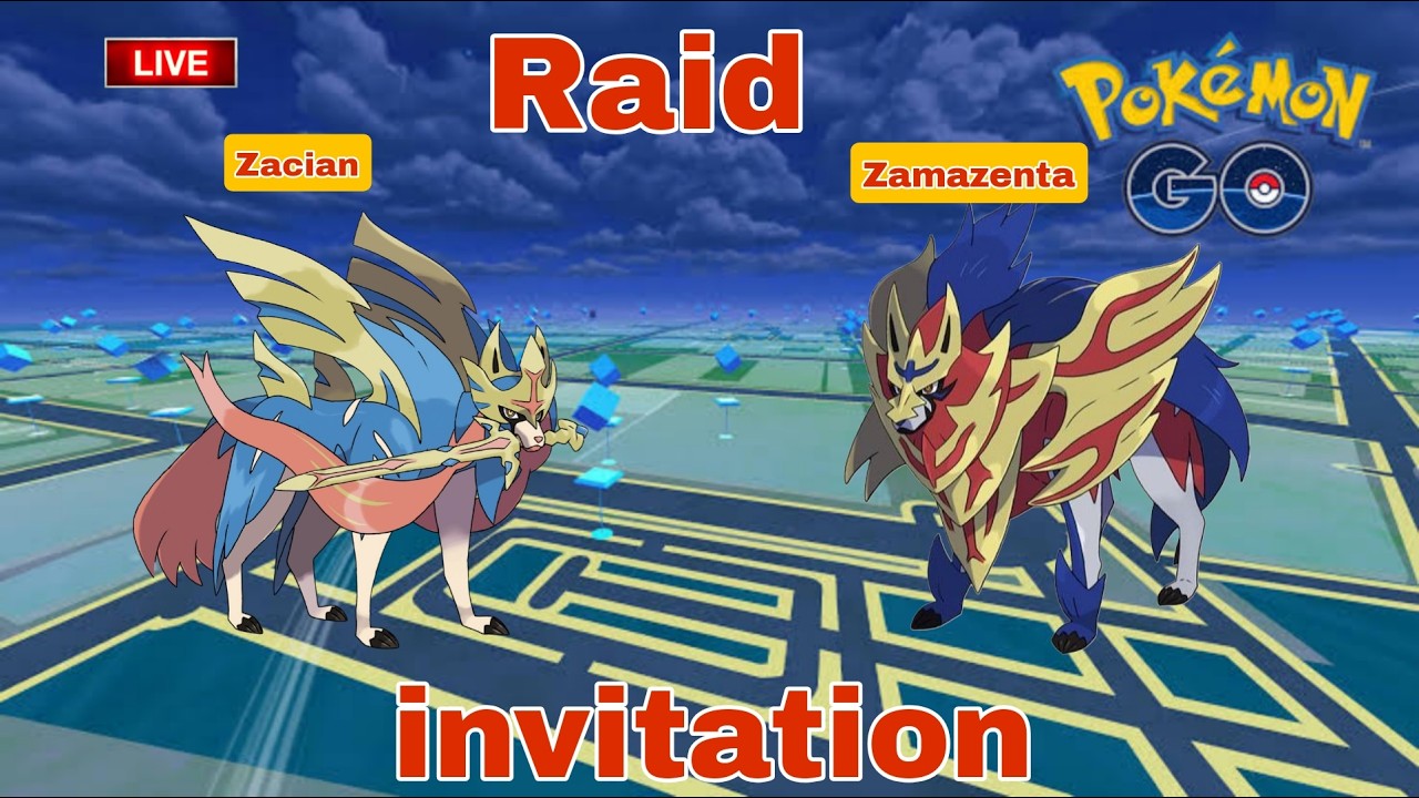 🔴Live Zamazenta , zacian & shadow Latias   Raid invitation  by  #raj4t5   in  #pokemon go