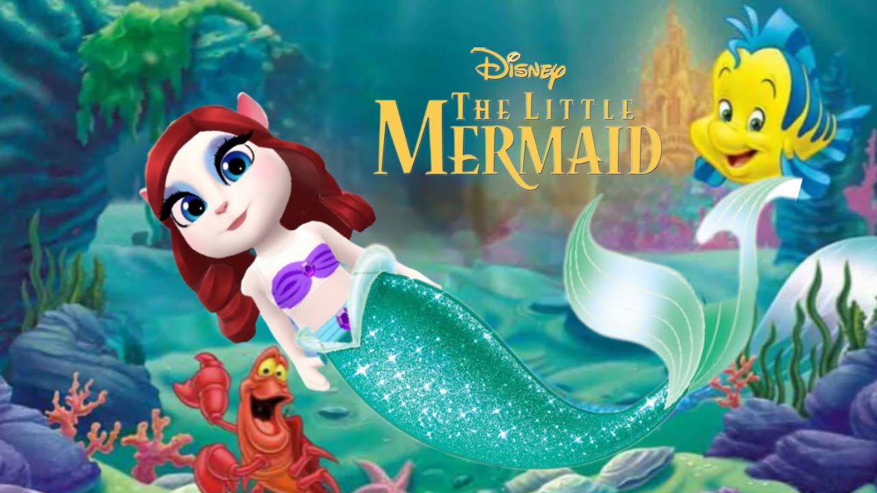 The little mermaid 🧜‍♀️ 🌊 cosplay | talking angela | angela glamz 