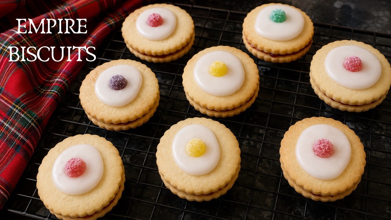 Scottish recipe Empire biscuit recipe :) Bake with me!