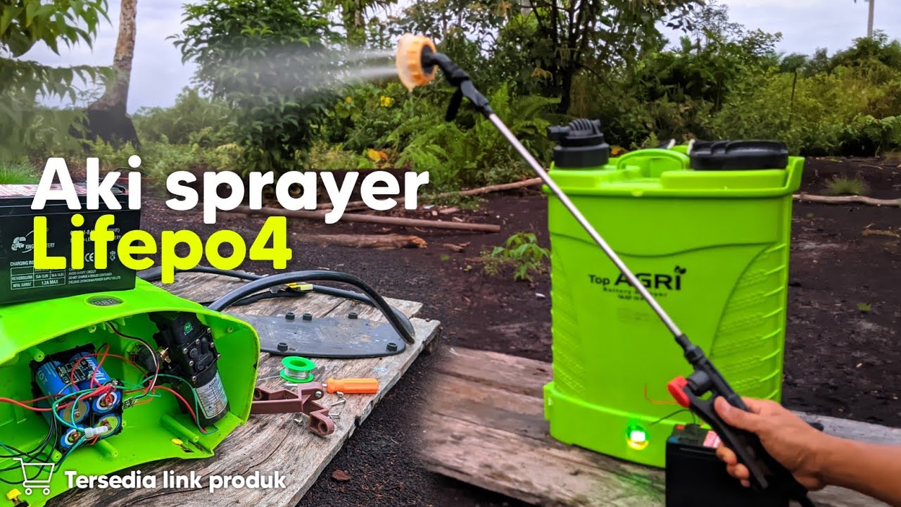 GANTI AKI SPRAYER DENGAN LIFEPO4 SEMBURAN LEBIH KUAT