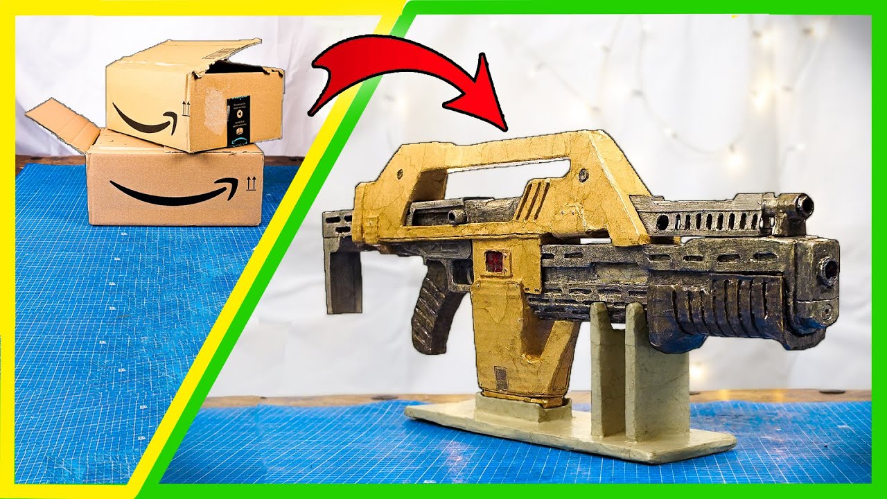 How to make your own M41a Pulse Rifle from CARDBOARD