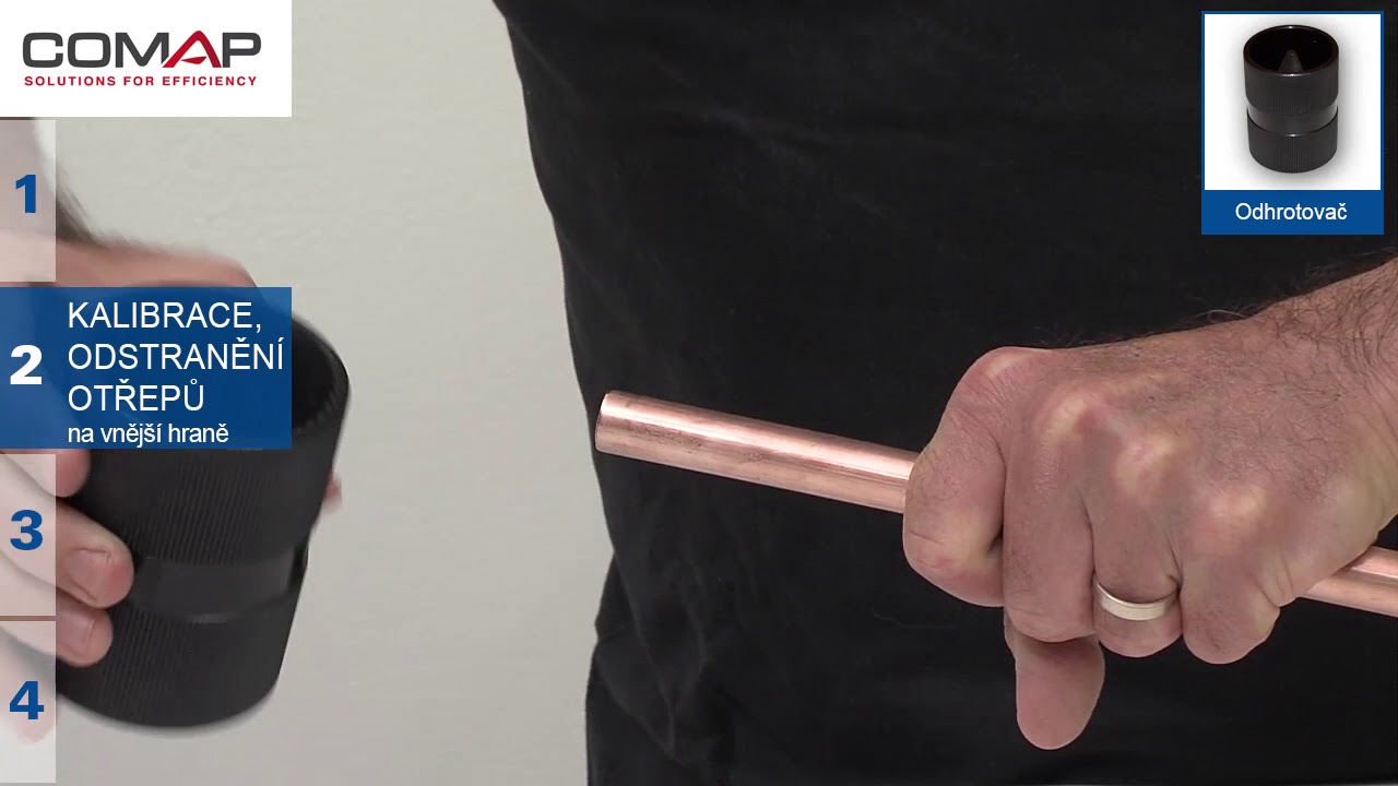 Mont&aacute;ž lisovan&eacute;ho spoje za použit&iacute; push-fit tvarovek - COMAP