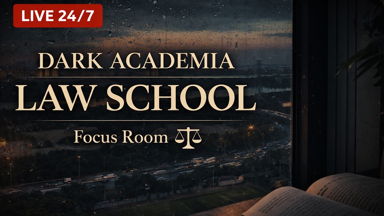 ⚖️ 24/7 LIVE Dark Academia Law School Focus Room
