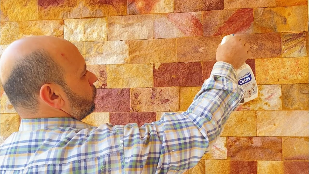 فكرة عبقرية لإغلاق وتقفيل وسقي فواصل ولحامات الحجر الرملي والمايكا