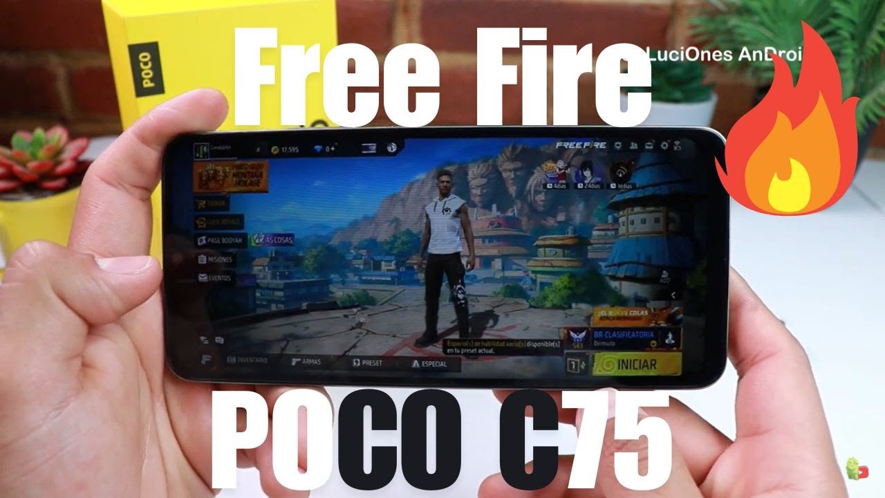 Jugando Free Fire en Poco C75 Gráficos ULTRA | 6GB+256GB