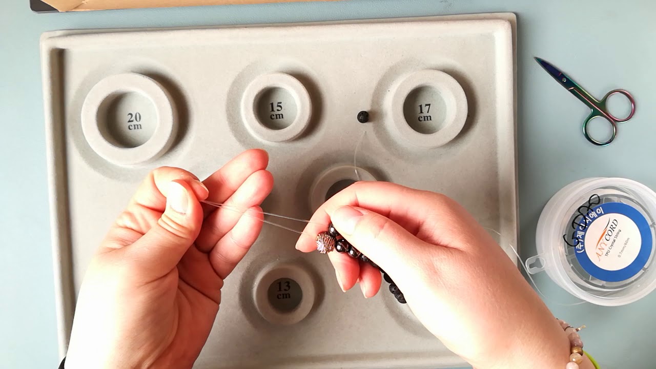 Ékszer DIY 5 :Férfi ásvány karkötő-Hematit és lávakő
