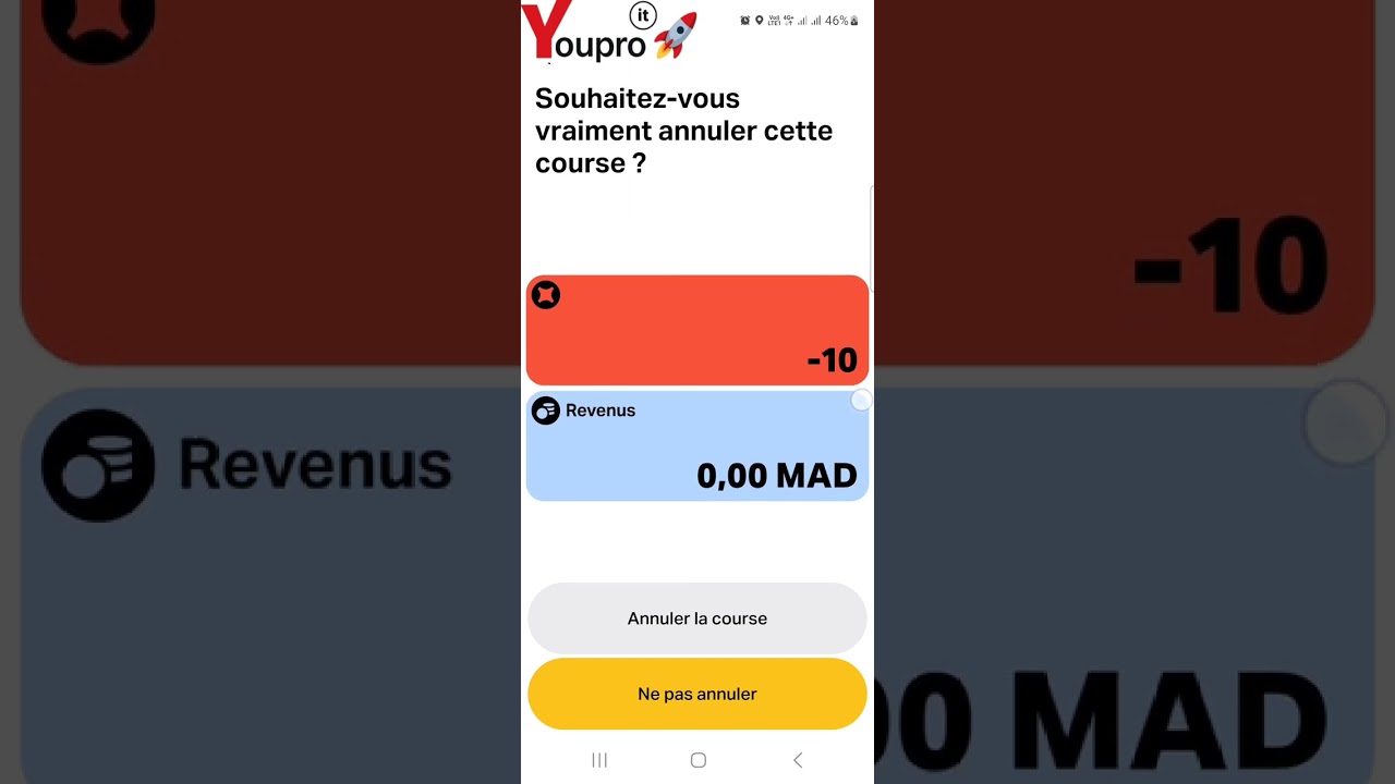 Annulation sans pénalité yango 