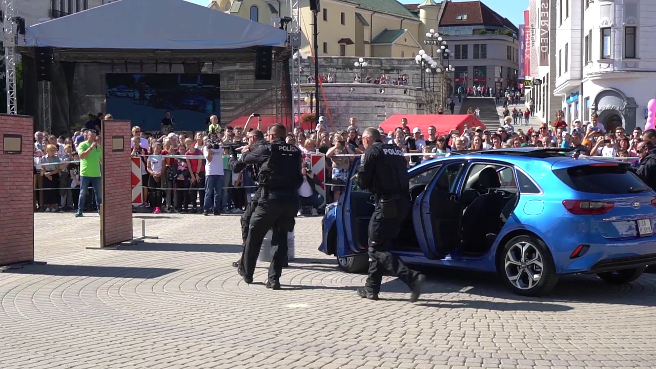 Deň polície v Žiline 2019 - Ukážka zadržania páchateľa za využitia psa PMJ Žilina