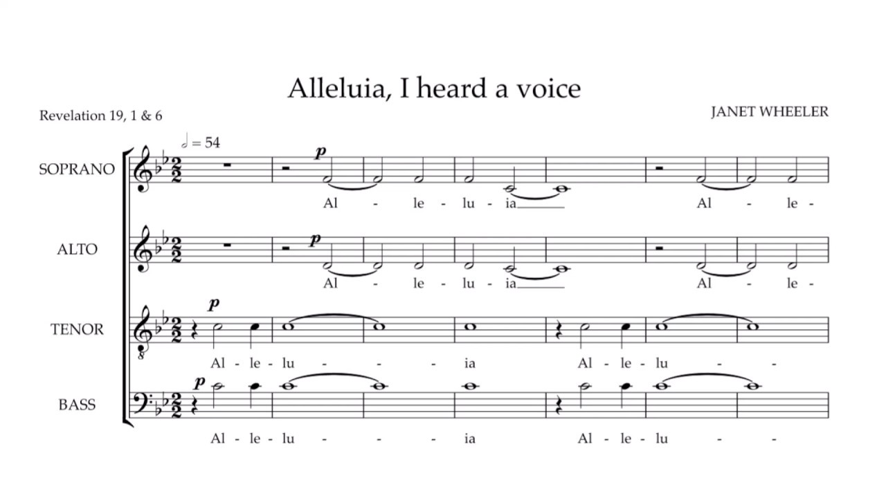 Alleluia, I Heard A Voice - Janet Wheeler