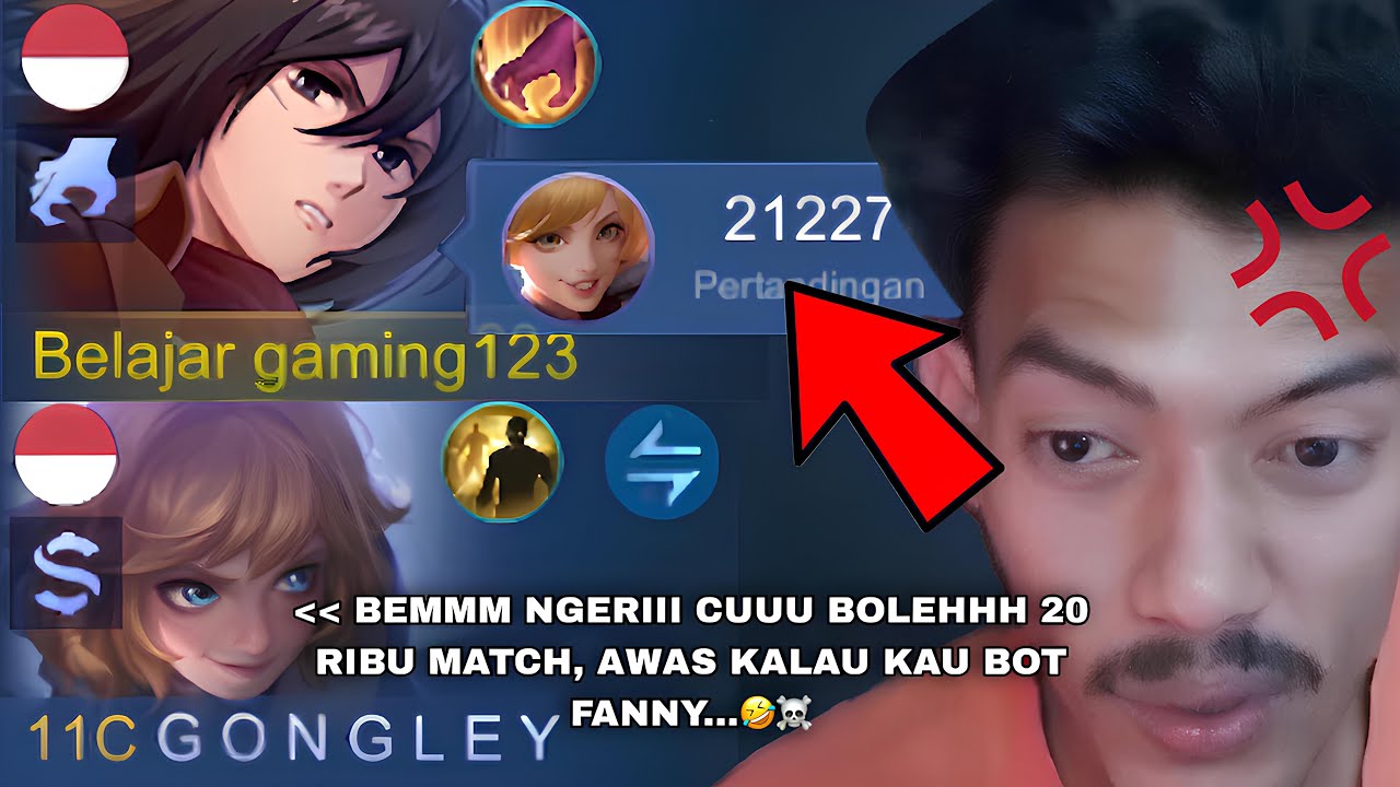 REAKSI KING BAGONG BEKBEK MELIHAT FANNY 20K MATCH…🤣☠️