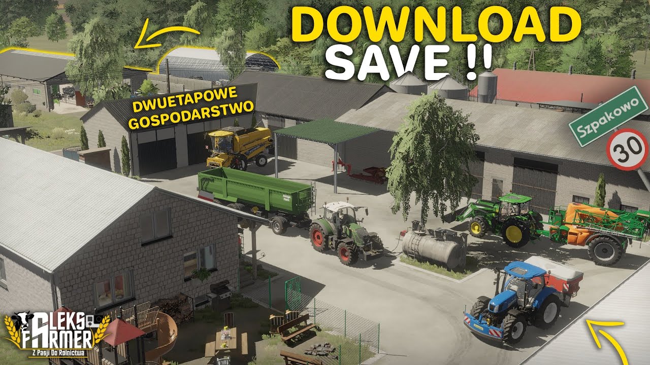😍SAVE DOWNLOAD!!😱OPIS🔥DWUETAPOWE ŚREDNIE GOSPODARSTWO 🔨 SZPAKOWO🤔ALE KLIMAT👨‍🌾 AF 💪FS22