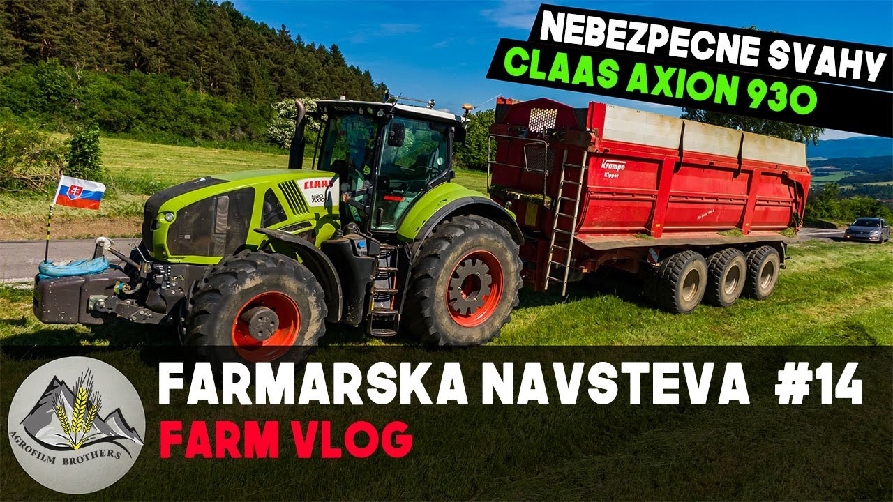 FARMÁRSKA NÁVŠTEVA #14 [ Farm Vlog - Pracujeme v nebezpečných SVAHOCH, CLAAS AXION 930 = AGROFAJ ]