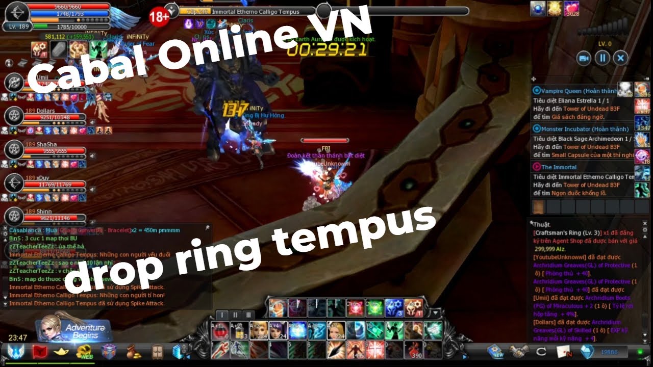 Cabal Online VN Ep 39 map Elite Tower of Undead B3F drop ring tempus 02 11 2025