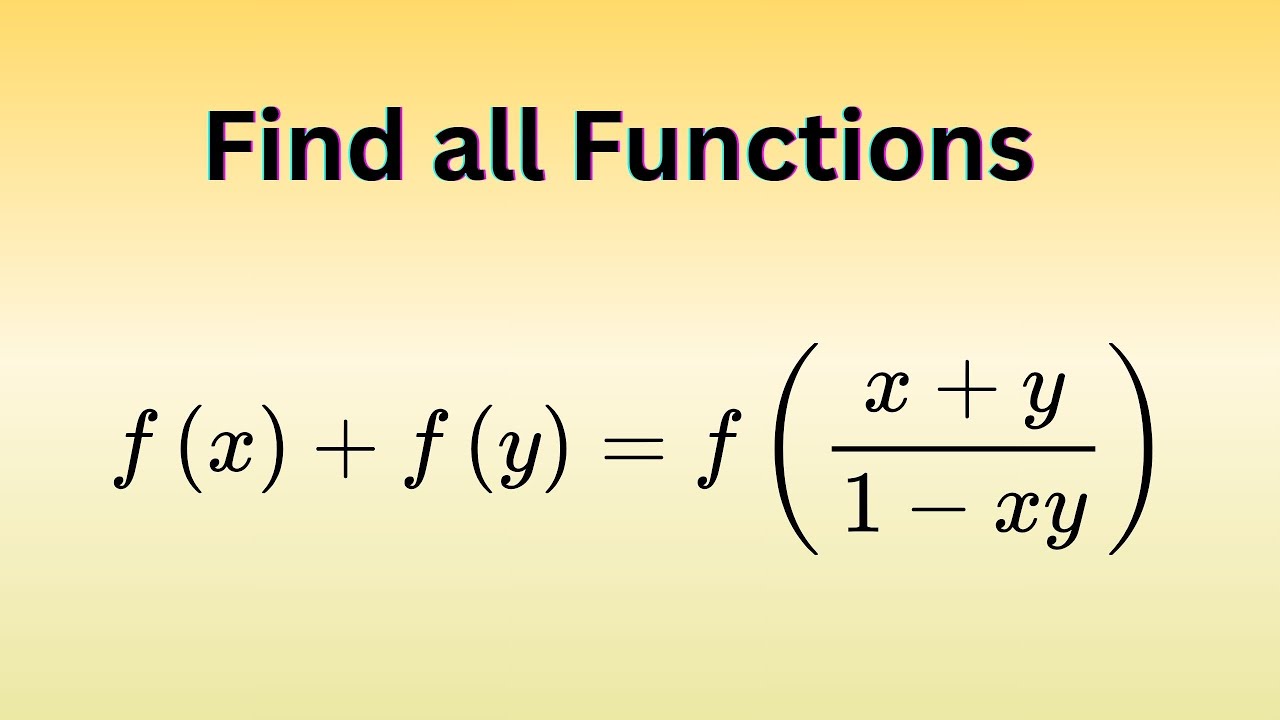 f(x)+f(y)=f(x+y/1- xy) : Find all functions