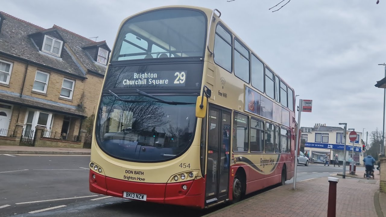 *Powermode* | Brighton & Hove 454 BK13NZW Bus Route 29 | Volvo B9TL Wright Gemini 2 ZF Euro 5