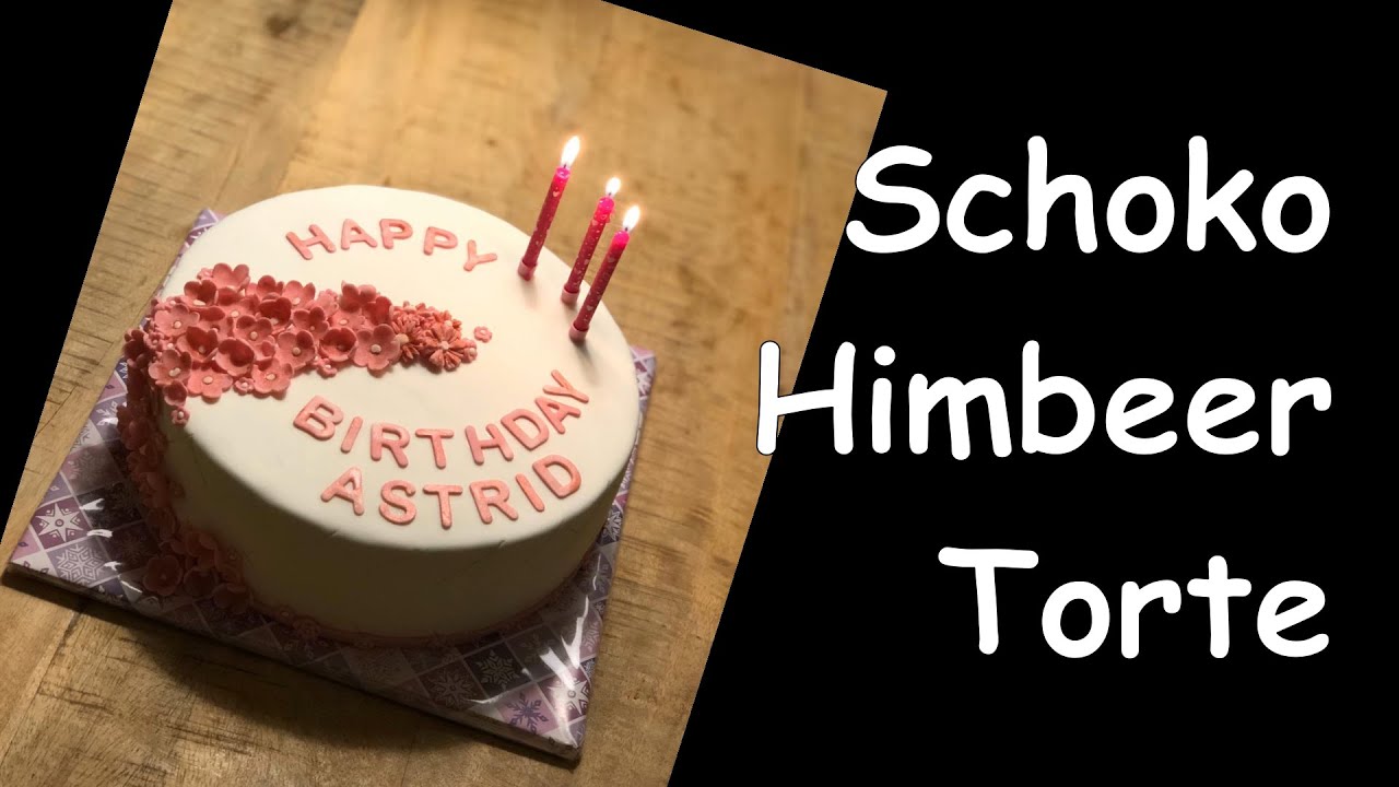 Schoko Himbeer Torte mit Ganache & Fondant | Fruchtige Schoko Torte zum Geburtstag auch für Anfänger