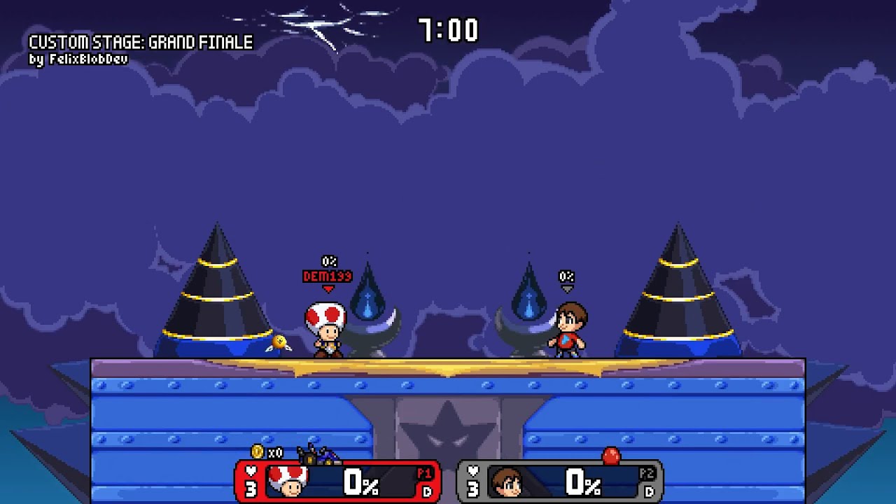 Rivals of Aether - Toad with Anti-Struggle vs Villager (Level 9 CPU)
