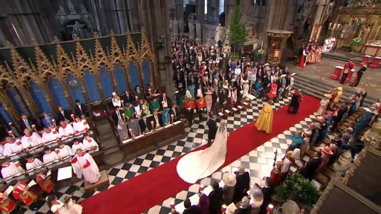Kate Middleton walks the aisle
