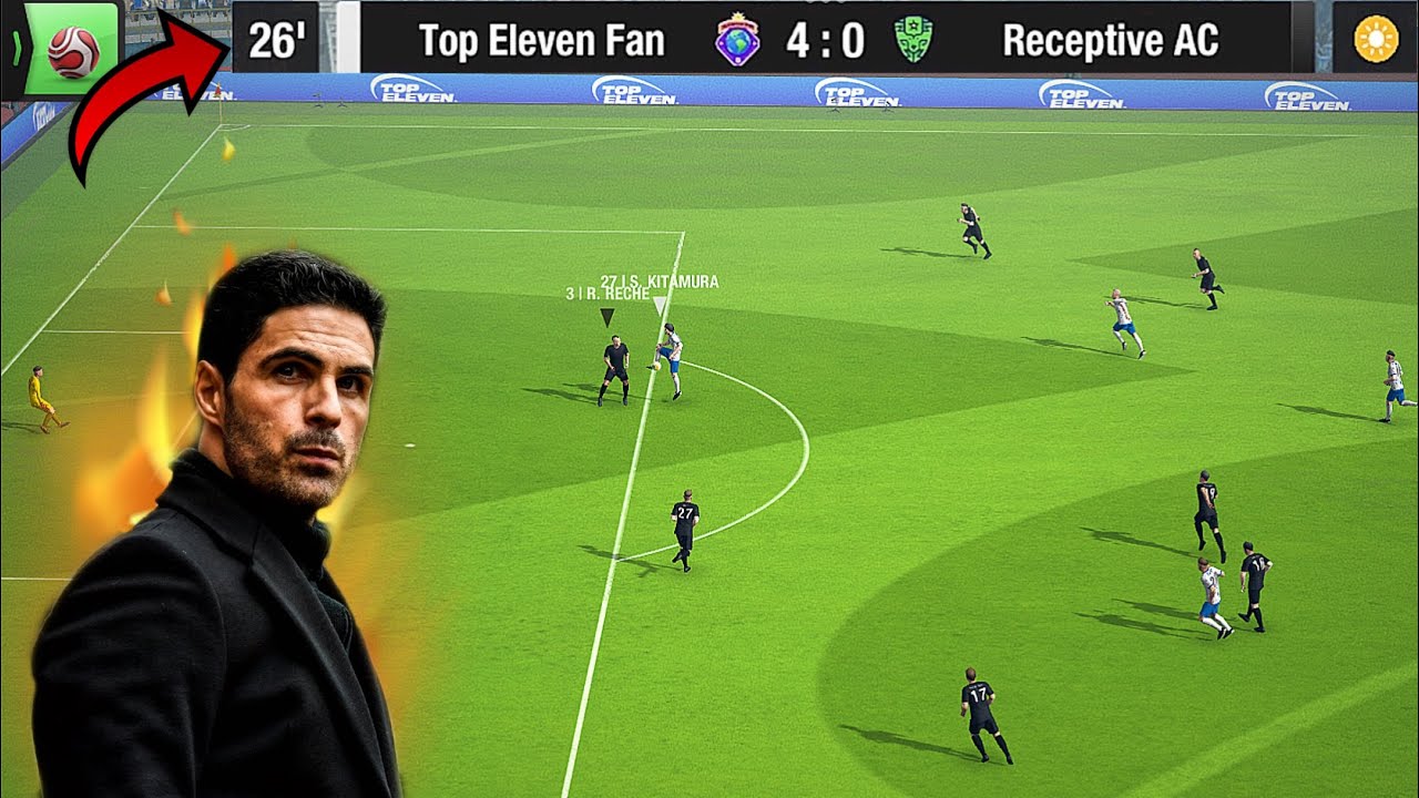 Top Eleven 3D - League Match: Gameplay (4K 60fps) (UHD) Part 1