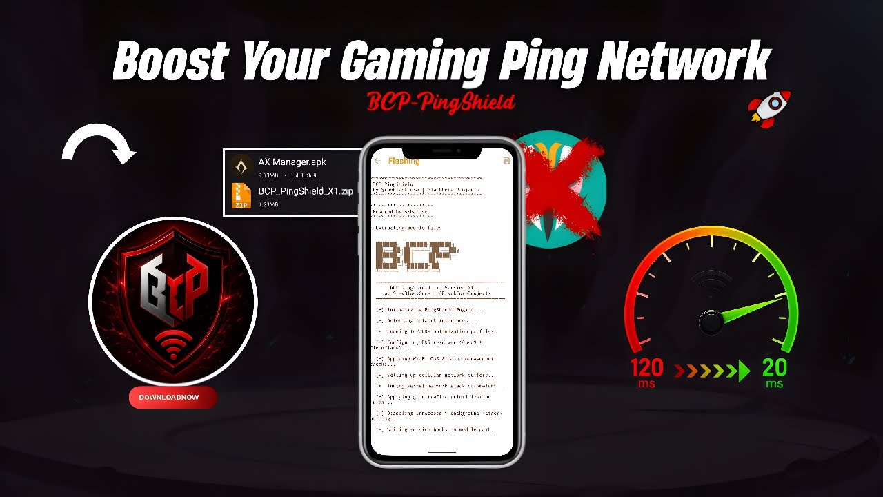 Reduce Gaming Ping Without Root | BCP PingShield AX Manager Module 🎮
