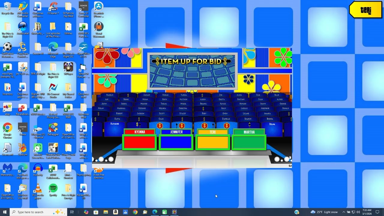 BigJon's Price is Right remake game (February 24, 2023)