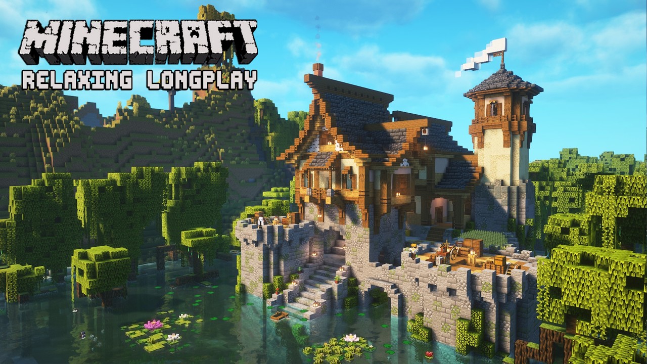 Peaceful Mangrove Swamp - Building a Cozy Cottage House | Minecraft Relaxing Longplay