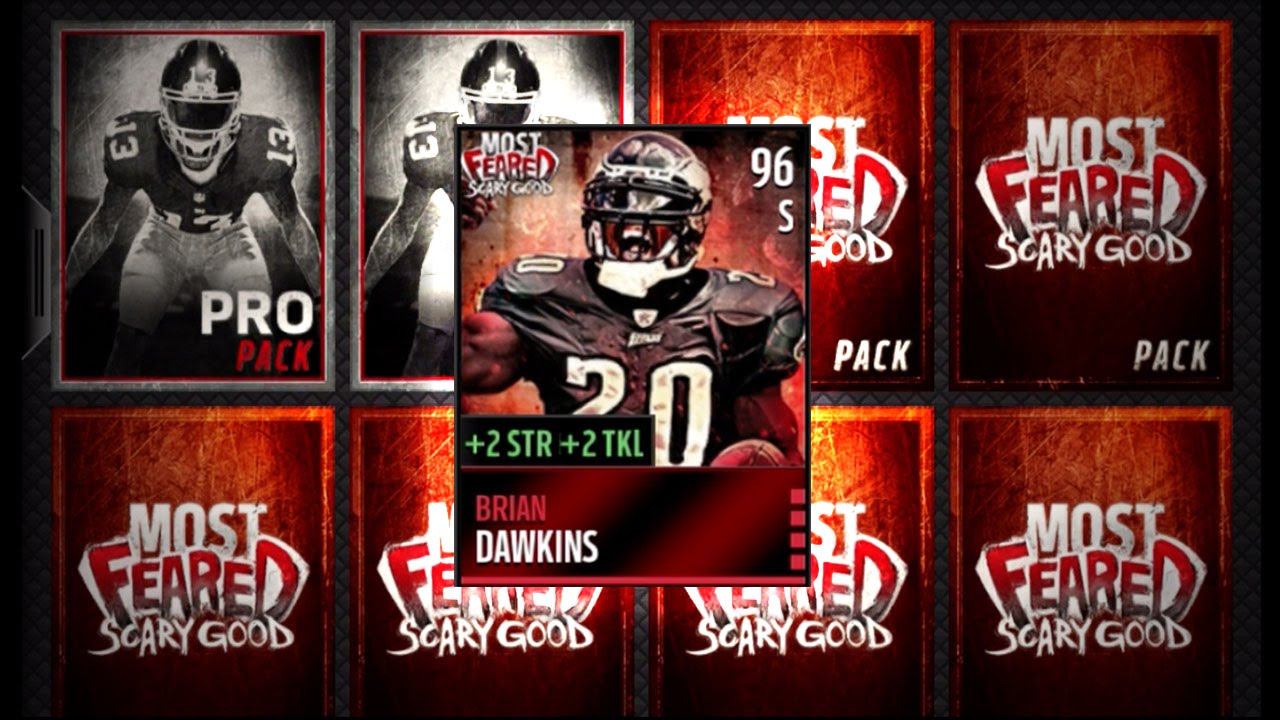 Madden NFL 16 Mobile Gameplay - MOST FEARED BRIAN DAWKINS! Most Feared Bundle Pack Opening