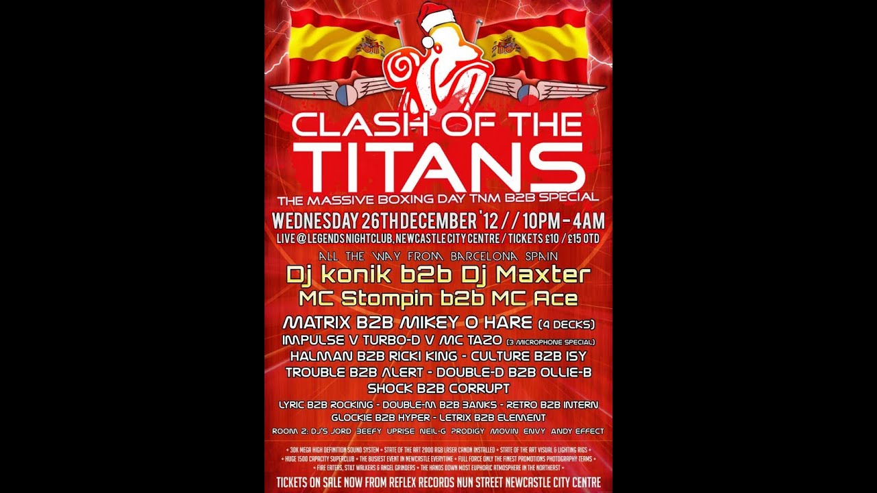Dj Matrix B2B Ricki King (4 Decks) Mc Turbo D Impulse & Tazo (3 Mics) @ Clash Boxing Day 2012