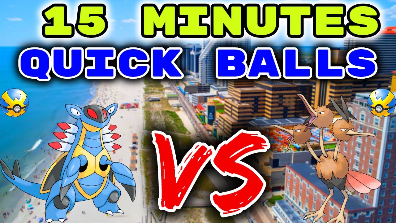 15 Minutes To Catch RANDOM Pokemon Using ONLY QUICKBALLS... Then We FIGHT!