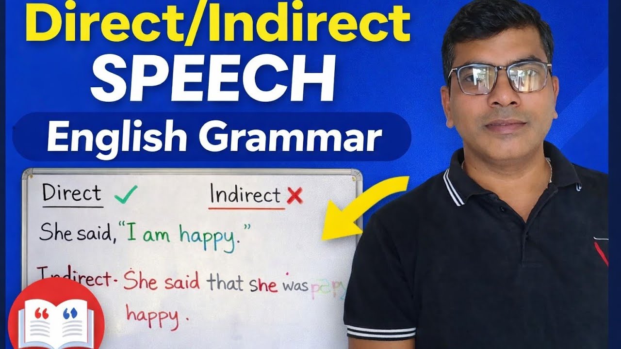 Direct and Indirect Speech Part-1. English Grammar (Notes - See description)