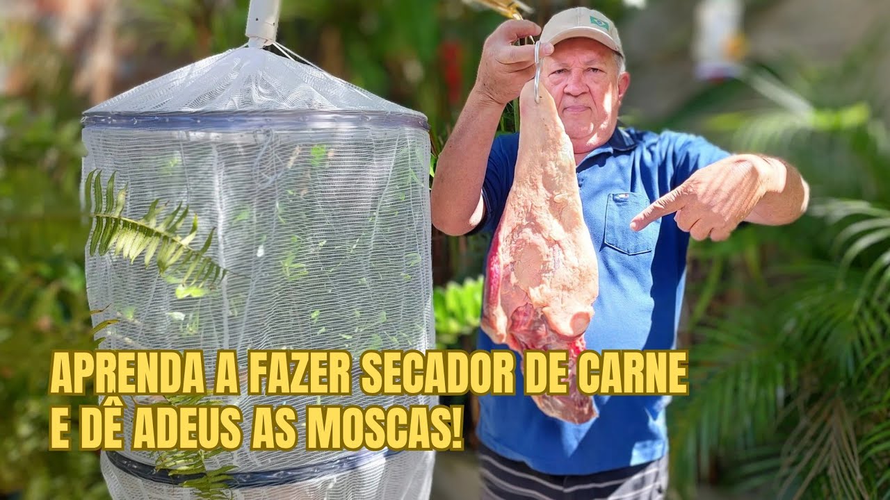 COMO FAZER SECADOR PARA CARNE | MOSCAS NA CARNE NUNCA MAIS! 