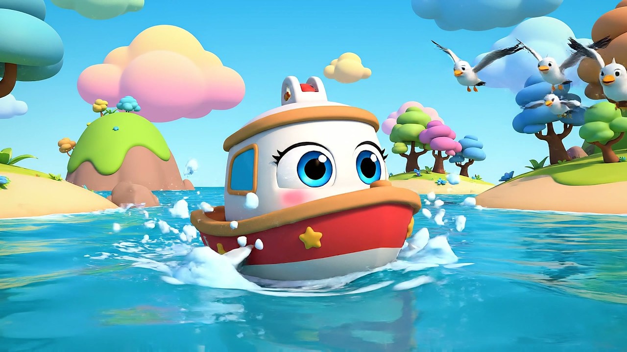 Little Boat Sails Splash Splash Sploo | Ocean Adventure & Water Songs for Kids