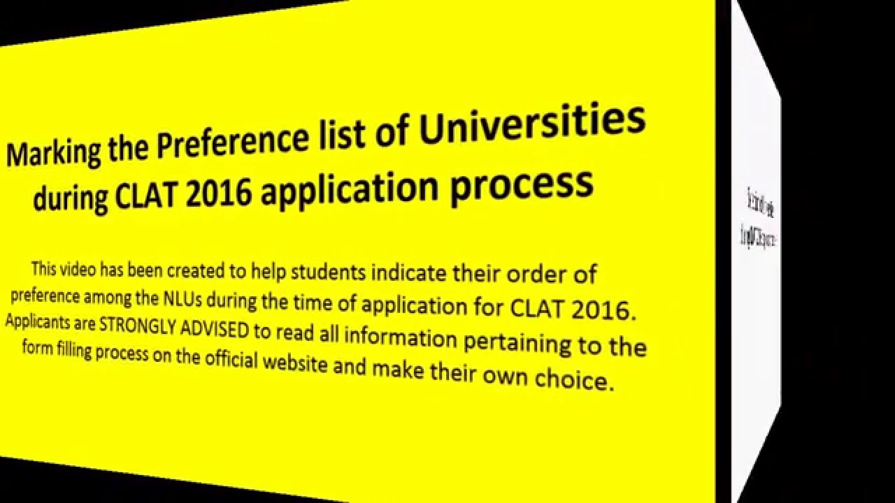 How to choose the best preference list for CLAT 2016 | iQue ideas
