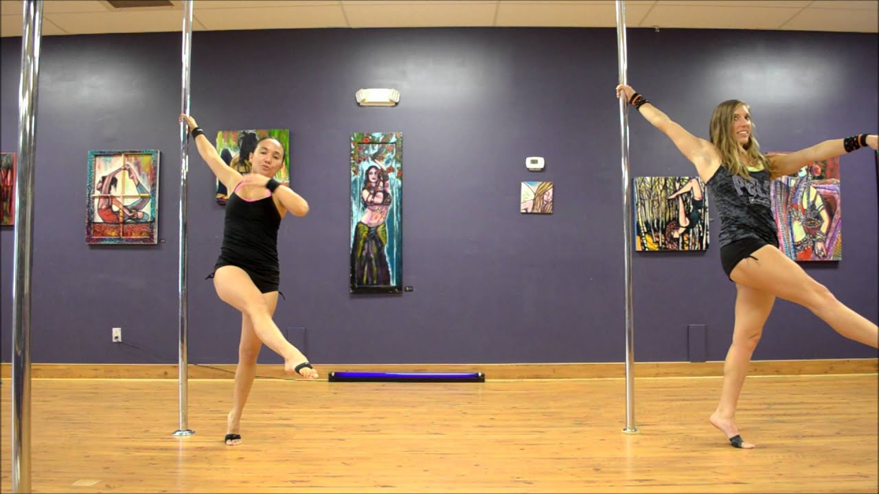 Inversions Pole Fitness - Intermediate Spin Tutorial - Pole Hop, Juliet