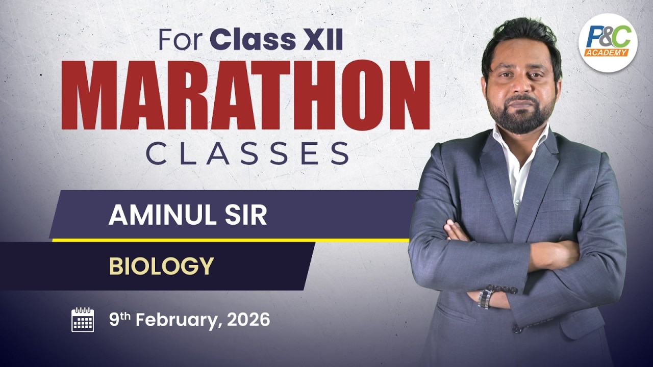 Marathon Live Class : Class XII | BIOLOGY | Aminul Sir | 03pm Onwards