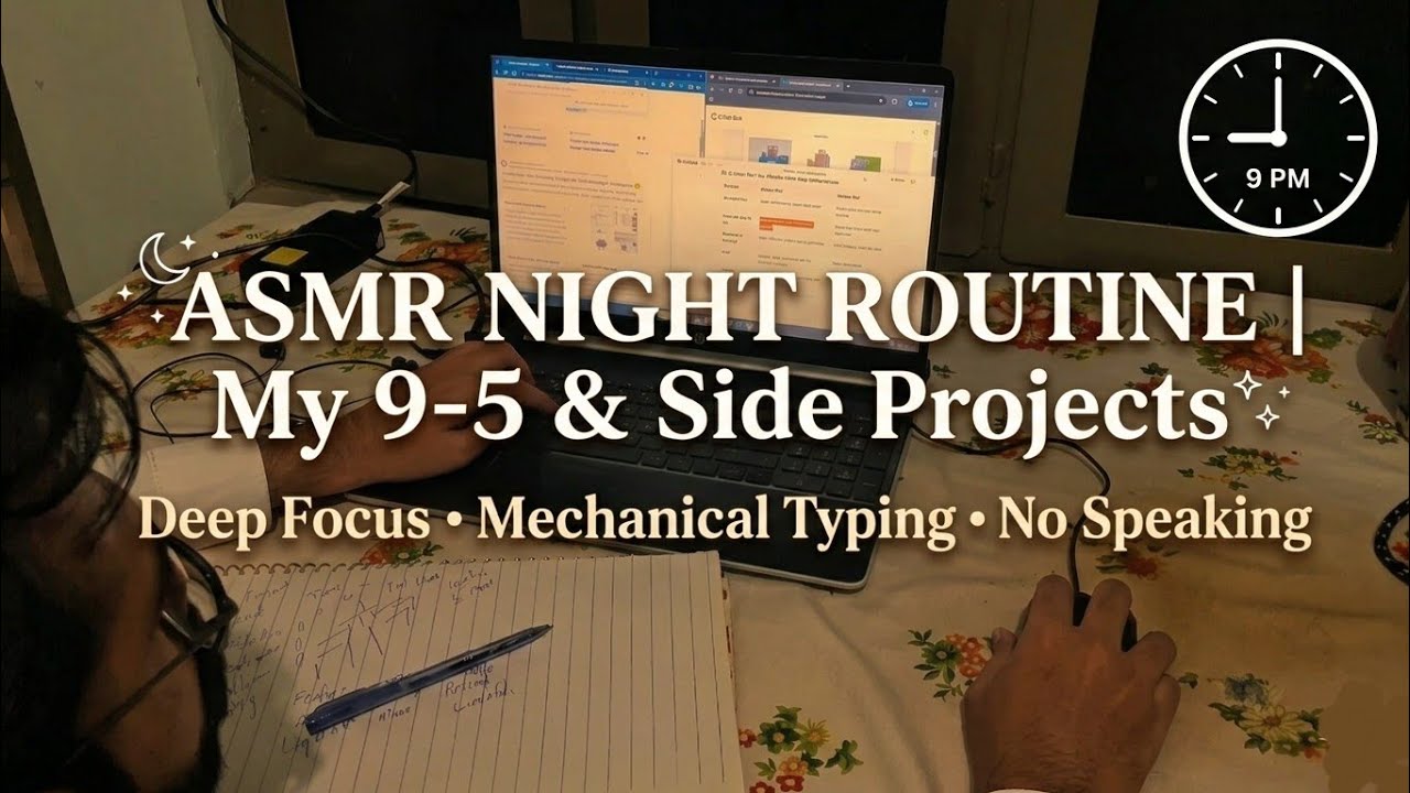 Research & Planning Routine 💻 (Laptop Typing, Page Turning, No Talking) #ASMR #silentstudy 