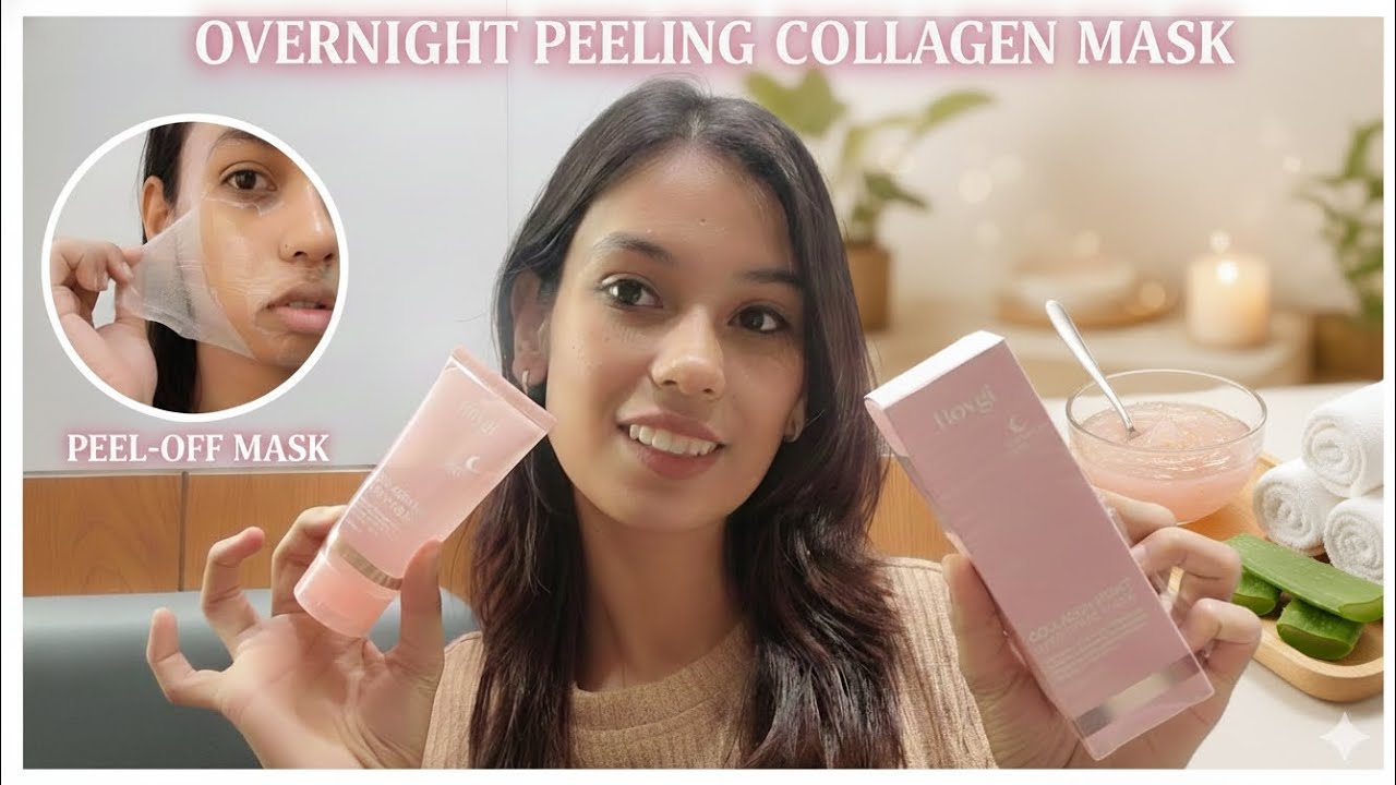 korean peel off face mask collagen night wrapping mask 