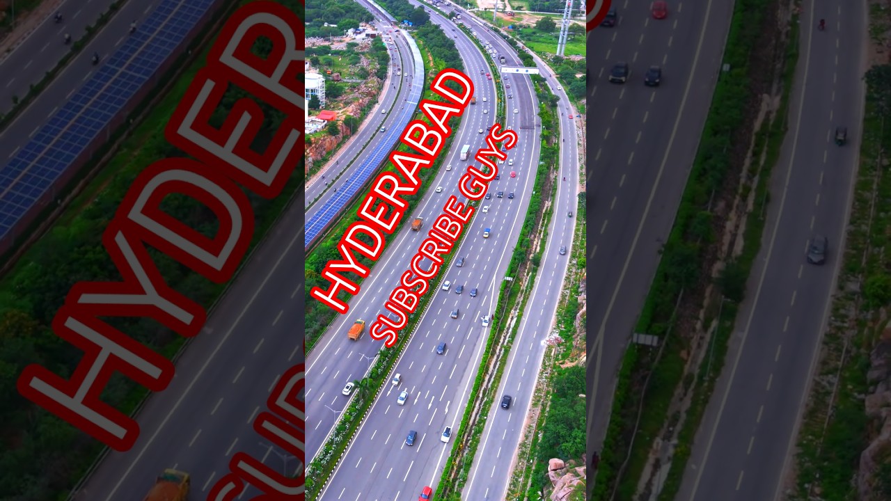 Hyderabad Outer Ring Road Financial District Kokapet Drone View #shorts #subscribe #trending