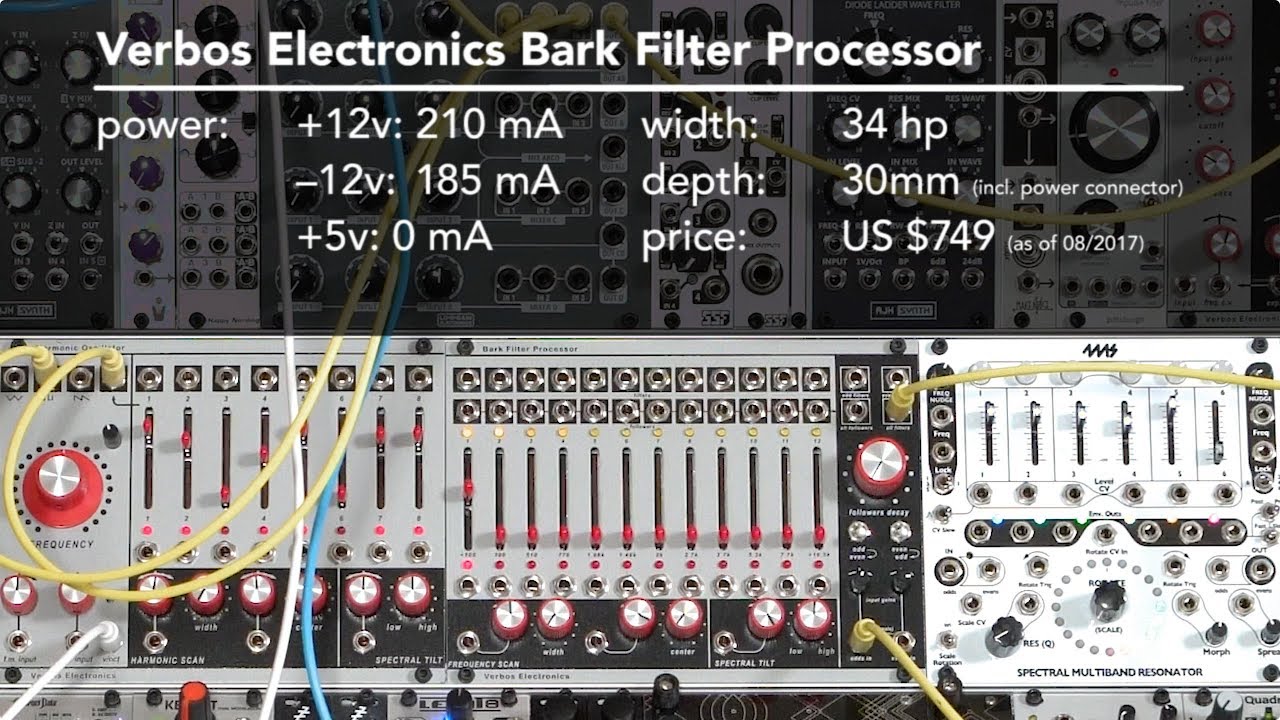 Verbos Bark Filter 1/4: Basic Operation (LMS Eurorack Expansion Project)