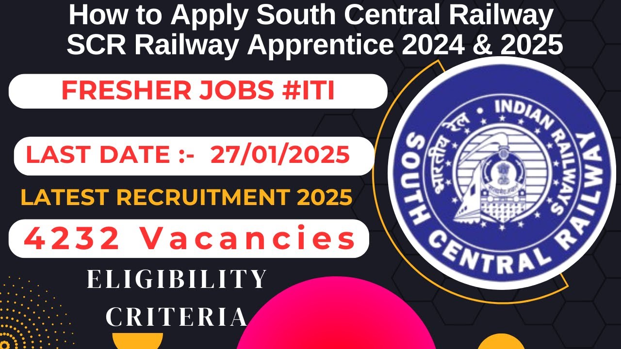 How to Apply South Central Railway SCR Railway Apprentice Online Form 2024 & 2025 Apply Now