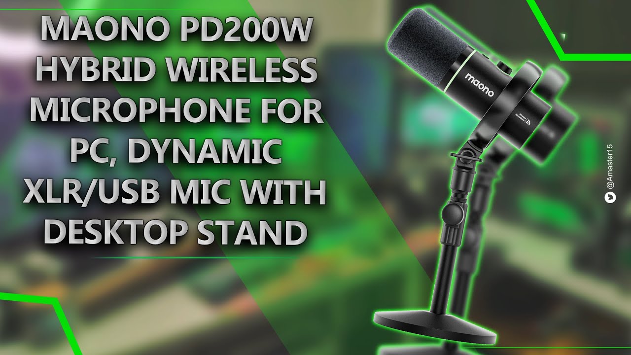 Maono PD200W - Обзор и распаковка Maono PD200W - Тест микрофона, проводной, беспроводной, XLR - М...