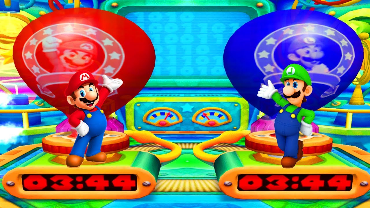 Mario Party 5 Minigames - Mario vs Luigi vs Daisy vs Toad