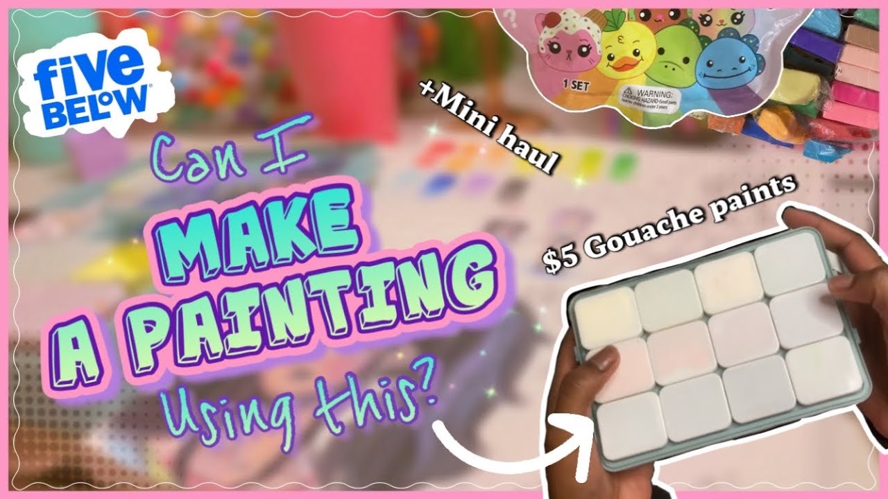 5 Below has GOUACHE PAINT!!? 😧| Testing it out to see if it&rsquo;s any good. + Mini art haul