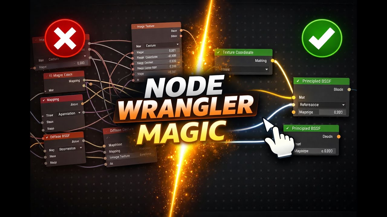 Node Wrangler Magic ✨ | Speed Up Blender Shaders with Essential Shortcuts 